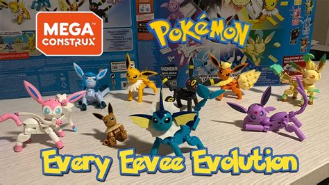Mega Construx Pokemon Eevee And Evolutions Set Review Youtube