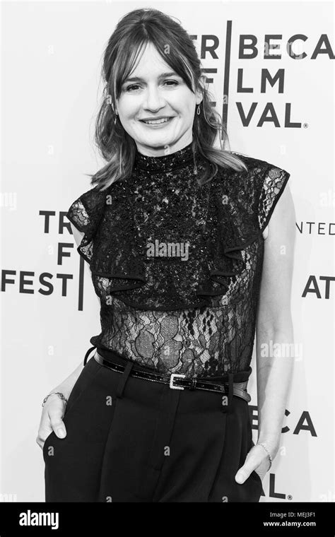 Emily Mortimer Wearing Dress By J Mendel Attends Premiere Of To Dust During Tribeca Film