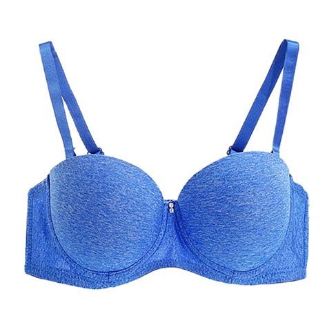 Ame Women Sexy Half Cup 12 Bra Color Cotton Thin Bras Smooth No Trace Gathered Underwear Girl
