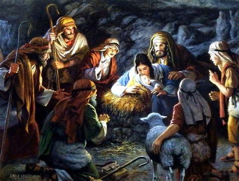 God With Us Bethlehem Sheep Jesus Joseph Stable 3 Holy Kings
