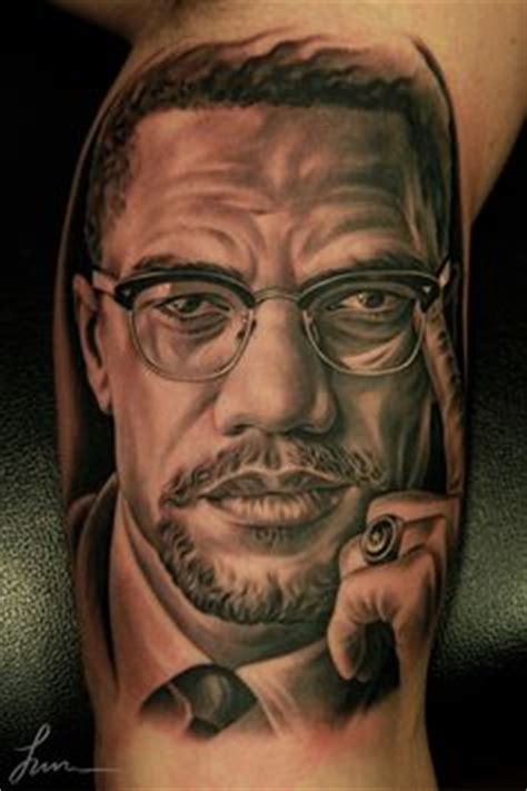 The best design of small tattoo is the word and quote. malcolm x tattoo portrait | Tattoos | Dark skin tattoo ...