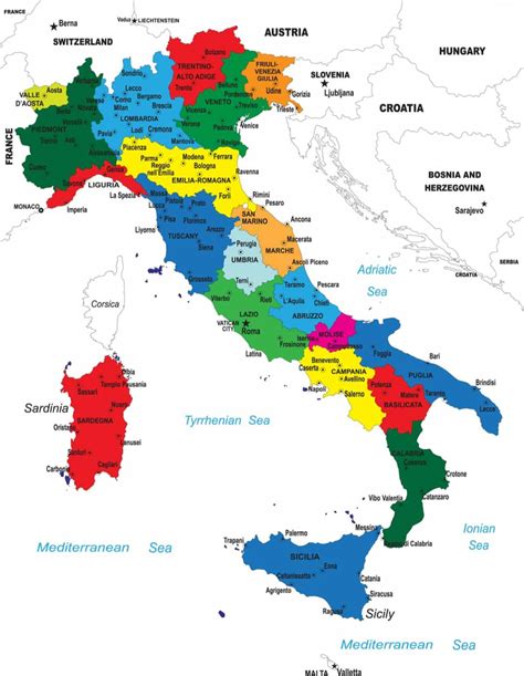 Mapa De Italia Con Regiones Y Provincias Mapas De Italia Para Descargar E Imprimir