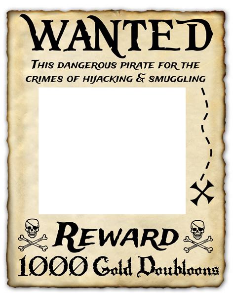 Wanted Pirate Printable Sign 16 x 20 photo prop | Etsy