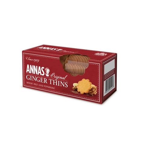 Annas Ginger Thins 150g Down To Earth Healthfood Store