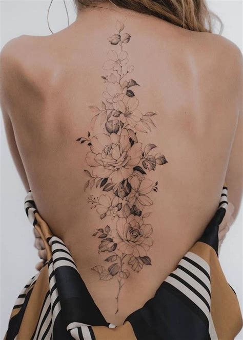 Floral Back Tattoos Girl Back Tattoos Tiny Tattoos For Girls Hip Tattoos Women Dainty