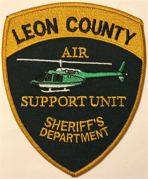 Leon County Sheriff Florida Air Support Helicopter Aviation Unit Patch