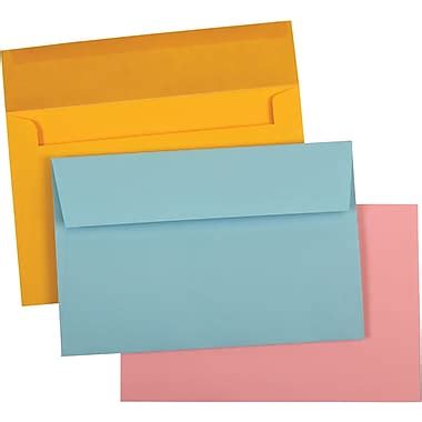 A greeting card is a piece of card stock, usually with an illustration or photo, made of high quality paper featuring an expression of friendship or other sentiment. Greeting Card Envelope, Pastel 2 Assorted | Staples®