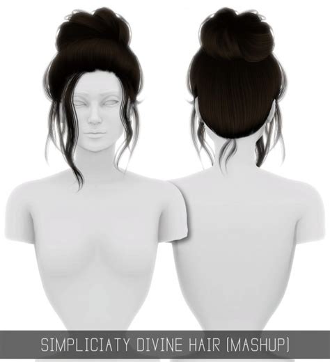 Sims 4 Hairs ~ Simpliciaty Divine Hair Retextured