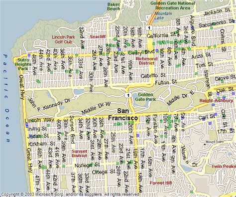 Golden Gate Park Map San Francisco Cities And Towns Map