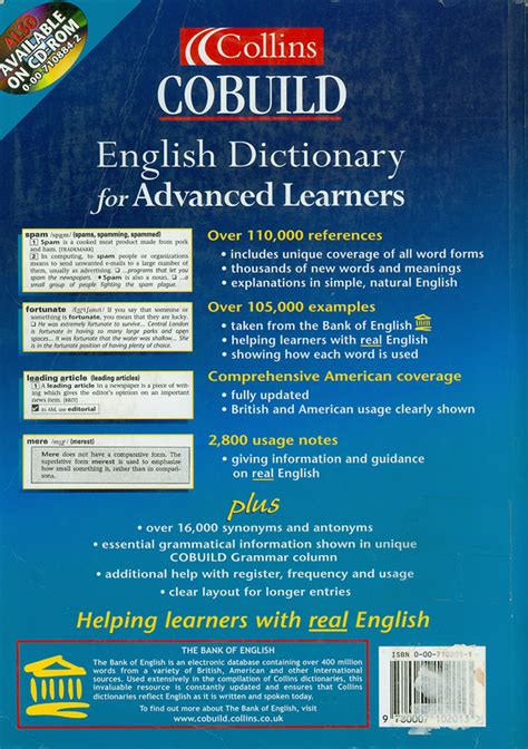 Collins Cobuild English Dictionary For Advanced Learners Founding