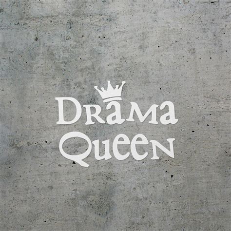 Drama Queen Crown Set Of 2 Premium Vinyl Decal Sticker Etsy