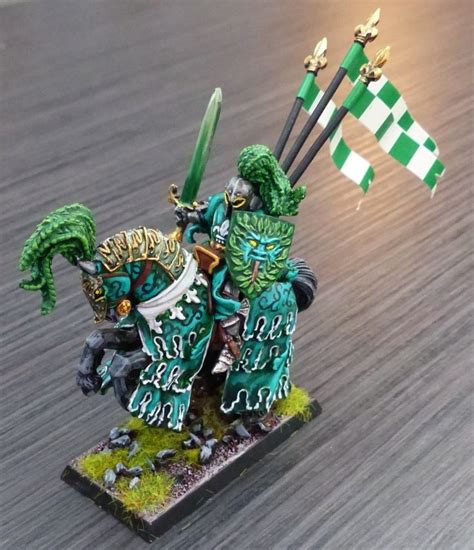 The Green Knight Fantasy Figurine Mini Paintings Warhammer 40k Artwork