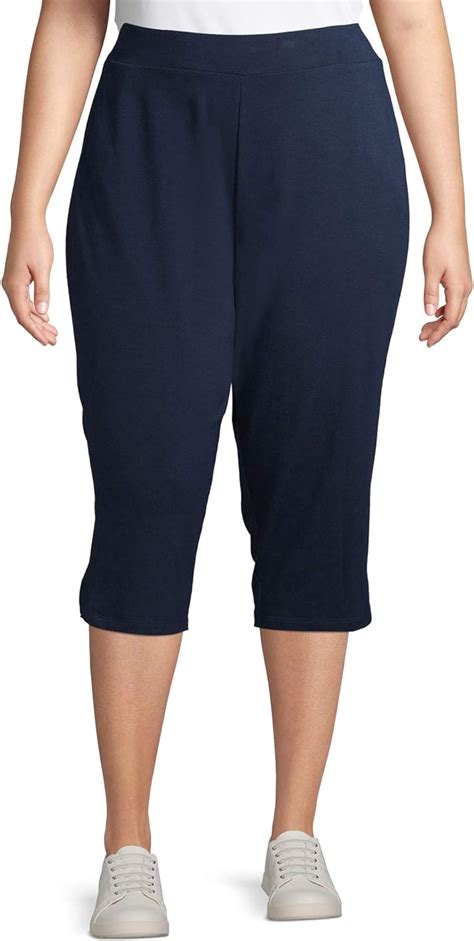 Terra Sky Women S Plus Size Knit Capri At Amazon Womens Clothing Store