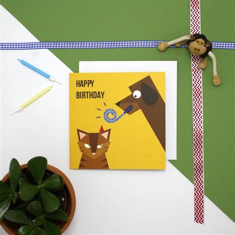 Angry Cat Birthday Card By Jollysmith