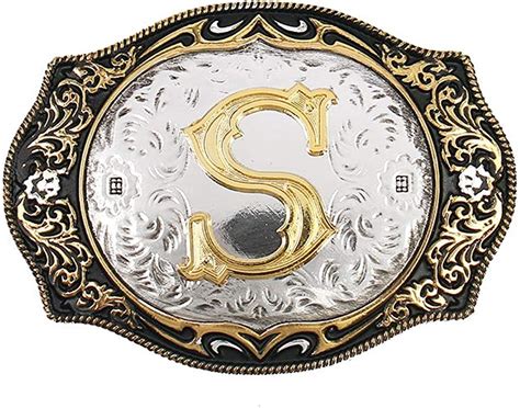 Buy Western Belt Buckle Initial Letters Abcdmrj To Z Cowboy Rodeo Small