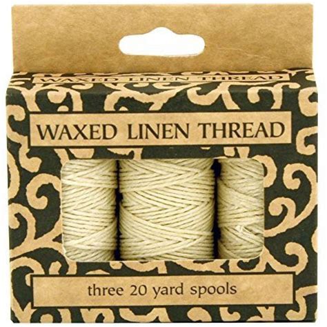 Generic Lineco Waxed Genuine Linen Thread 20 Yards Pack Of 3 Spools