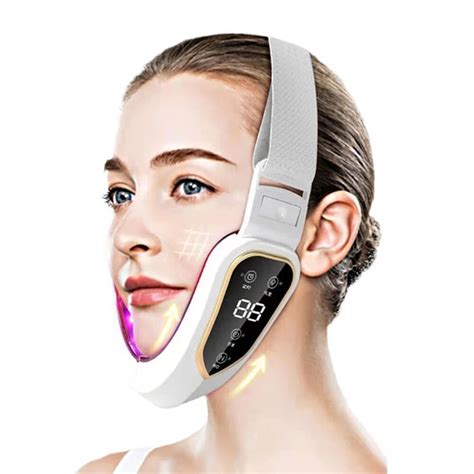 led photon lift therapy vibrating massager double chin v shape cheek lift facial lift device