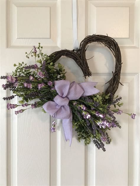 SPRING WREATH,Heart Grapevine Wreath, Valentine Wildflower ...