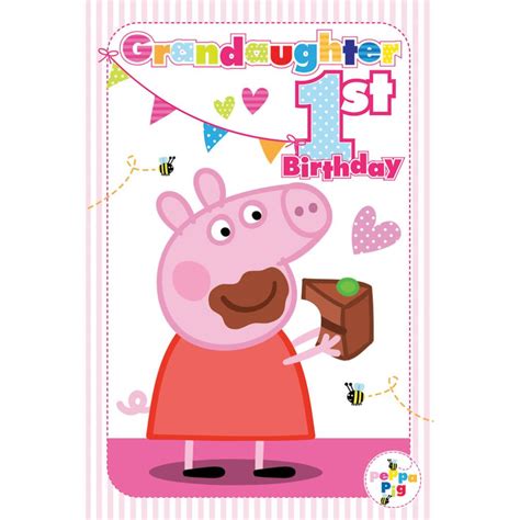 Super original birthday invitation wording. 1st Birthday Granddaughter Peppa Pig Birthday Card (217483 ...