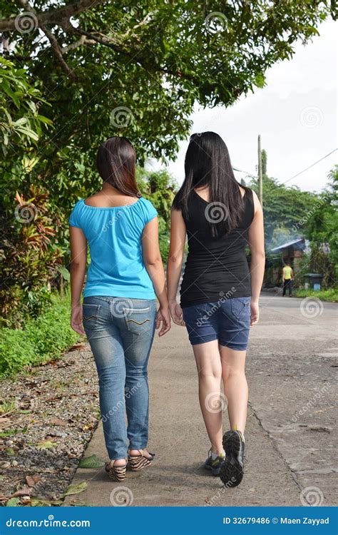 Two Friends Walking Royalty Free Stock Image Image 32679486