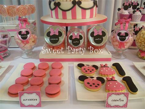 Sweet Party Box Minnie Mouse En El Bautismo Y Primer Año De Zoe