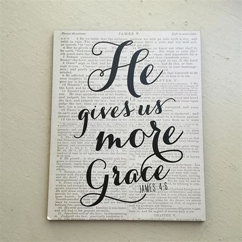 He Gives Us More Grace Wall Signs Wall Mixed Media Canvas