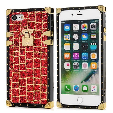 Purchase a new square case for your iphone. Luxury Glitter Metal Square Phone Cases for iPhone 8 7 6 ...