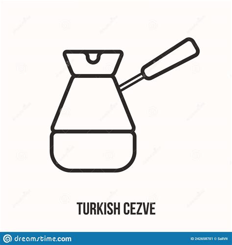 Turkish Cezve Turkish Coffee Brewing Icon Turkish Cezve Coffee Maker