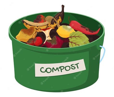 Vector Illustration Compost Bin Icon Clipart Of Waste Isolated Clip