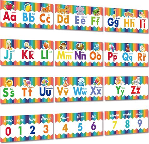 Black Sproutbrite Alphabet Wall Classroom Decorations And Bulletin