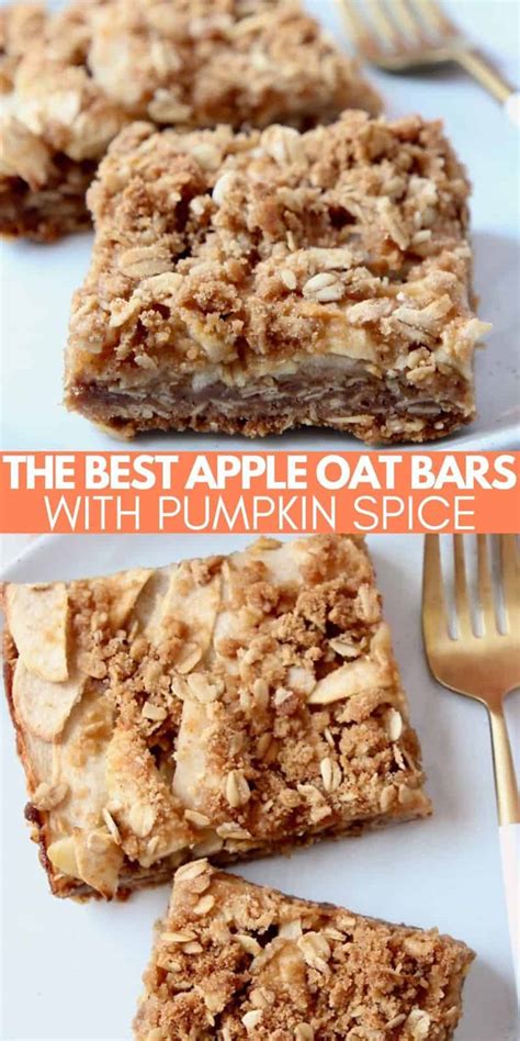 Apple Oatmeal Bars With Pumpkin Spice