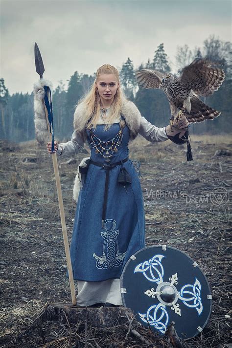 Lagertha Viking Cosplay Nordic Scandinavian Женщина викинг Платье в