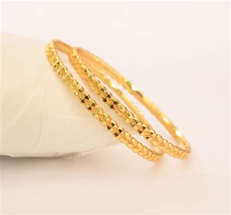 Buy Simple Gold Plated Bangle Set Online