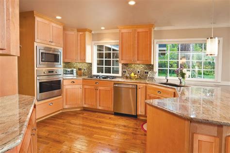 Kitchen remodeling · virtual kitchen honey maple shaker kitchen cabinets - Google Search ...
