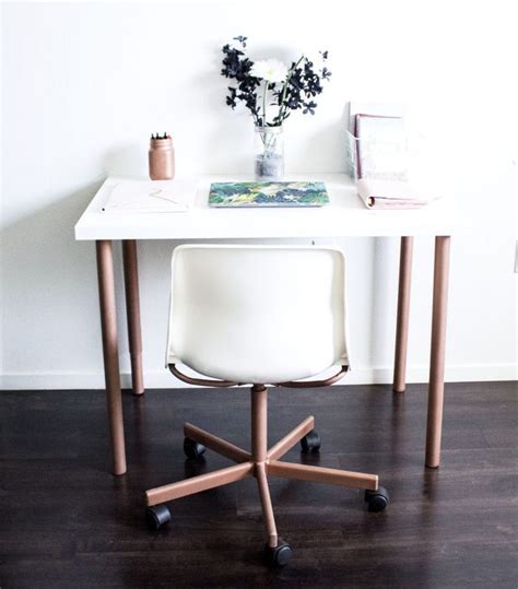 Ikea Hack Rose Gold Desk And Chair Mama Sandy Gold Desk