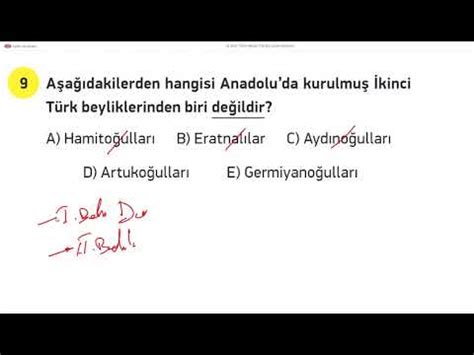 10.Sınıf Tarih Beceri Temelli Soru Bankası Çözümleri 1.Ünite/5.Test/9