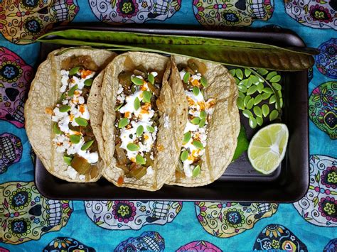 Living in the southwest it was only natural to put them in a taco! Cactus Tacos with Guajes - Gastricurious