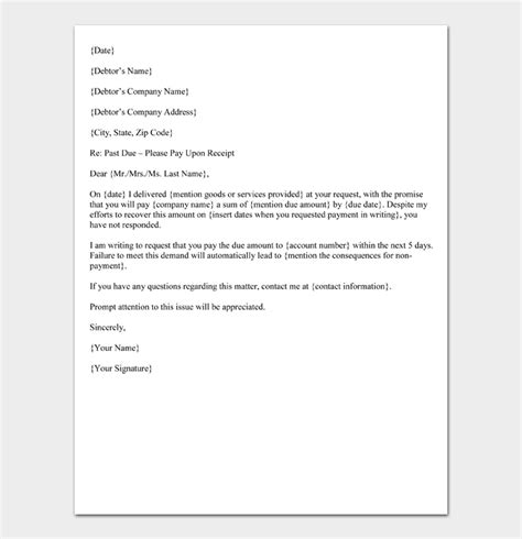 Free Demand Letter For Payment Template Sample And Examples Images
