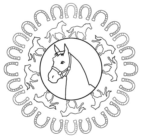 Horse Mandala Coloring Pages Printable Coloring Pages