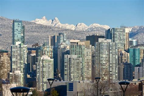 Vancouver Winter Skyline Towers Editorial Image Image Of Grouse