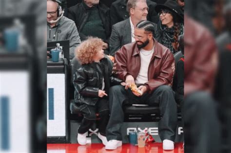 Drake Goes Full Daddy Mode With Son Adonis At Raptors Game Videos Canada