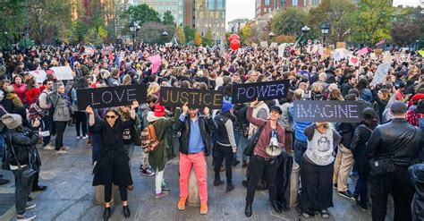 protests of trump s election continue into third day the new york times