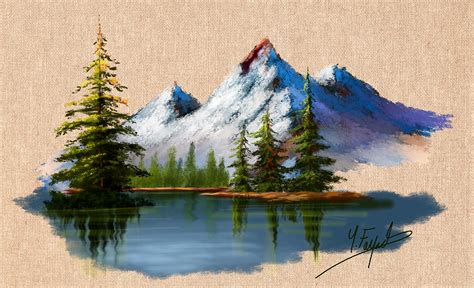Digital Art Landscape Painting Step By Step Using Photoshop With Xp Pen