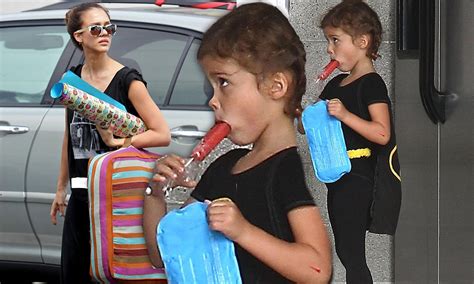 jessica alba s daughter haven sucks on a lolly daily mail online