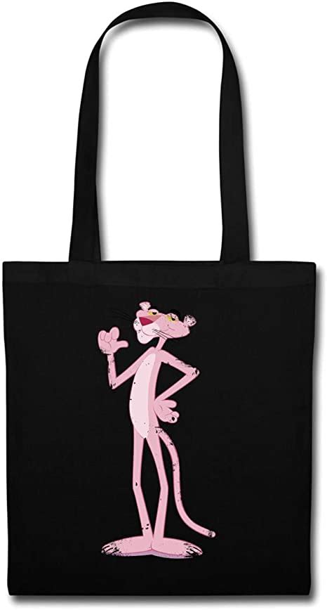Spreadshirt Pink Panther Pose Tote Bag Black Uk Clothing