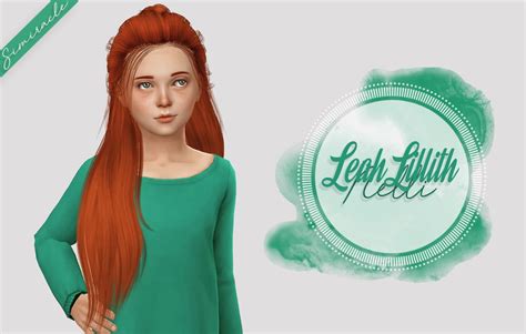 Simiracle Leahlillith`s Nelli Hair Retextured Kids Version Sims 4