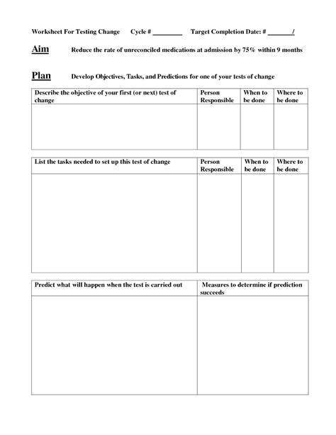 14 Healthy Lifestyle Changes Worksheet