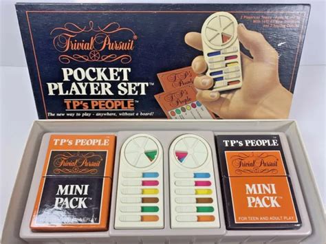 Vintage 1987 Trivial Pursuit Pocket Player Set Tps People By Horn
