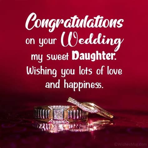 60 Wedding Wishes For Daughter Best Quotationswishes Greetings For