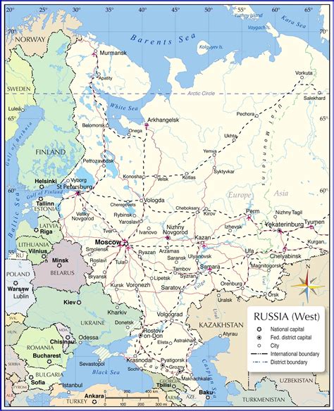 Map of European Russia - Nations Online Project